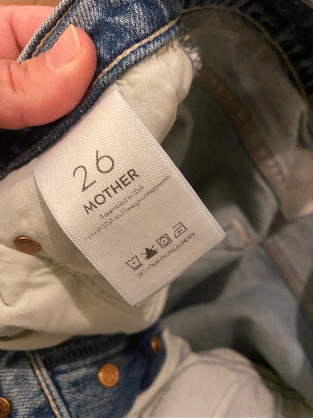 MOTHER Light Blue Washed Denim Jeans - Picture 4 of 8
